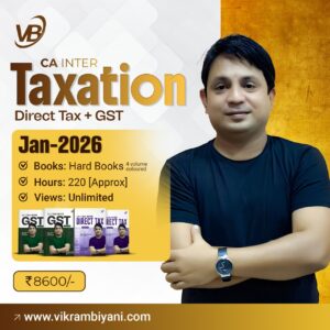 CA INTER – TAXATION – DIRECT TAX + GST [JAN 2026]