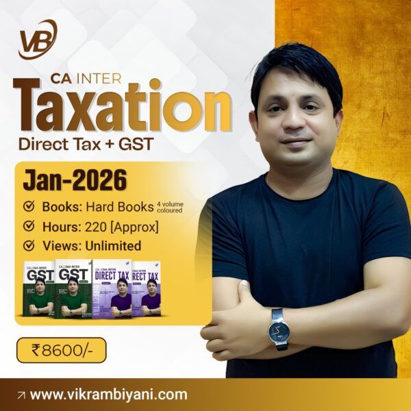 CA INTER - TAXATION - DIRECT TAX + GST [JAN 2026]