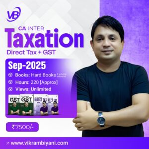 CA INTER – TAXATION – DIRECT TAX + GST [SEP 2025]