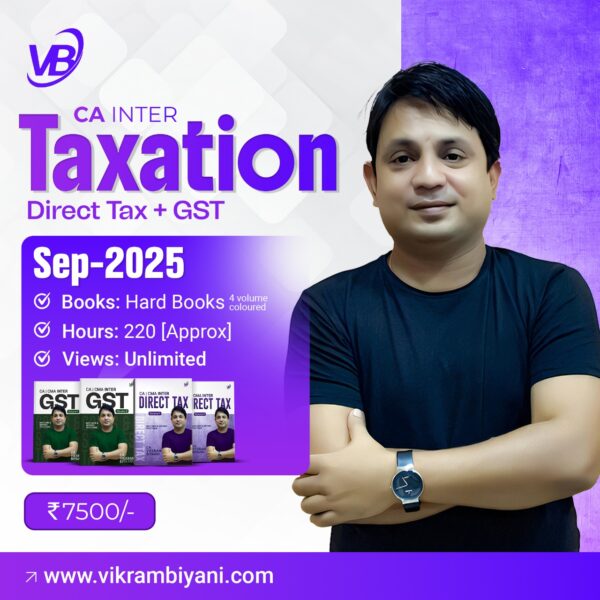 CA INTER - TAXATION - DIRECT TAX + GST [SEP 2025]