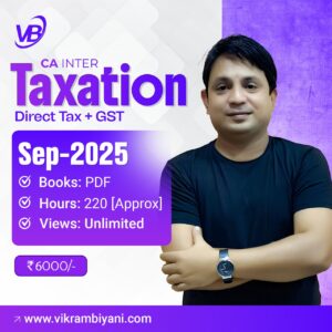 CA INTER – TAXATION – DIRECT TAX + GST [SEP 2025]