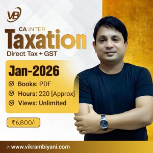 CA INTER – TAXATION – DIRECT TAX + GST [JAN 2026]