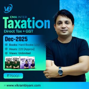 CA INTER – TAXATION – DIRECT TAX + GST [DEC 2025] (HARD BOOKS)