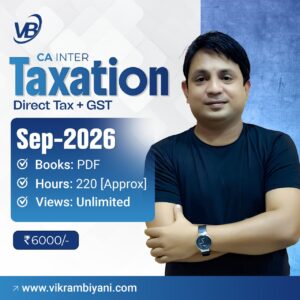 CA INTER – DT & GST – TAXATION [SEP 2026] PDF