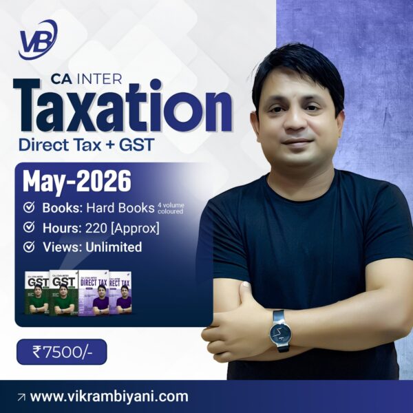 CA INTER - DT & GST - TAXATION [MAY 2026] HARD BOOKS