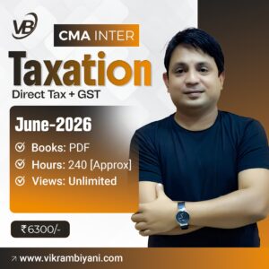 CMA INTER – DT & GST – TAXATION [JUNE 2026] PDF