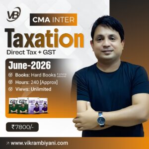 CMA INTER – DT & GST – TAXATION [JUNE 2026] HARD BOOKS