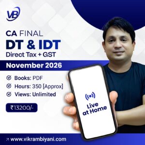 CA FINAL – DT & IDT – DIRECT TAX + GST – PDF – NOV 26