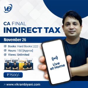 CA FINAL – INDIRECT TAX – NOV 26 – HARD BOOKS